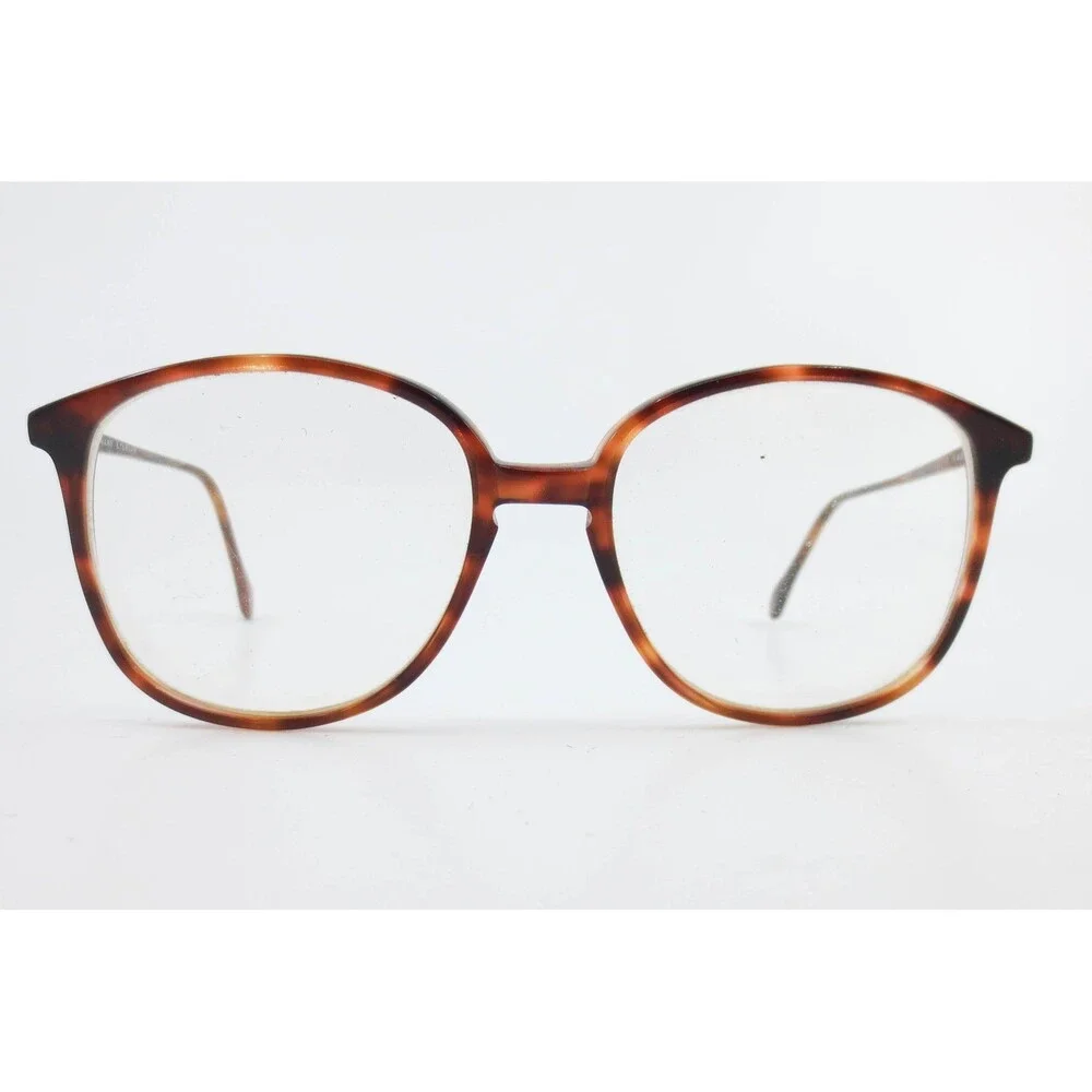 Visionary Eyewear Collegiate 30 Demi Amber Tortoise Round Eyeglass Frames